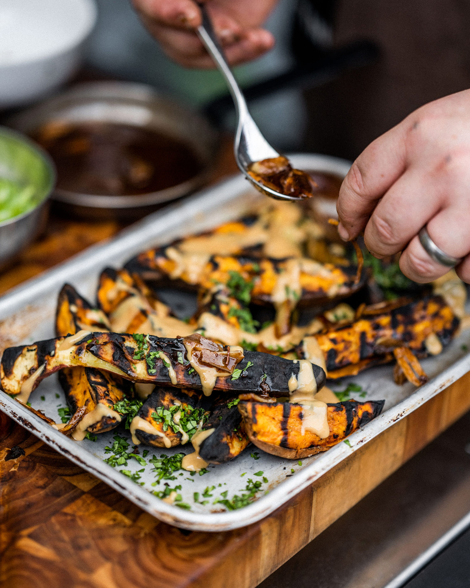 Charred Sweet Potato, Miso, Five Spice | Vegetarian | Grilling | Big Green Egg