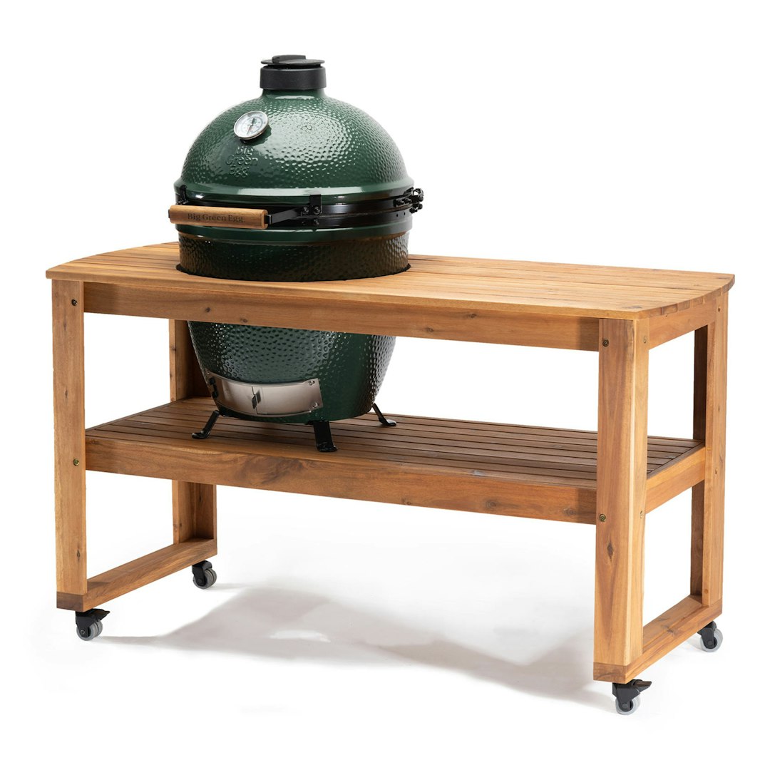 Outdoor Barbecue Table Eucalyptus Hardwood BBQ Station