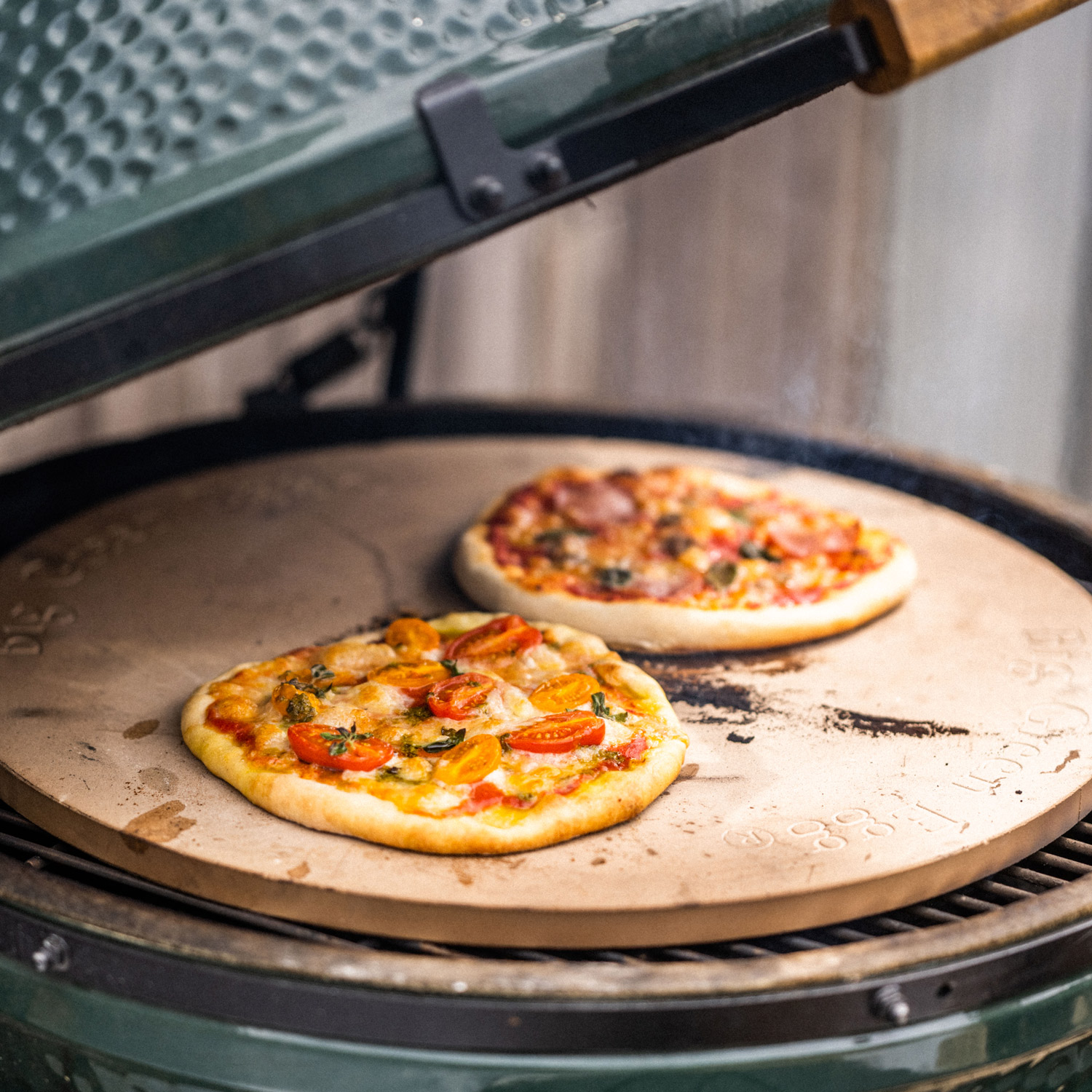Big green egg deals large pizza stone