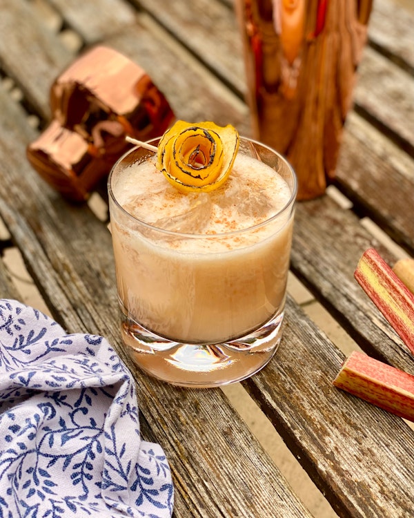 Coronation Rhubarb & Ginger Whisky Sour | Andy Clarke | Drinks | Recipes | Big Green Egg