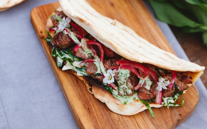 Coronation Mutton Flatbreads with Spring Green Slaw | Grilling recipes | Lamb & Mutton | Ross Geach | Big Green Egg