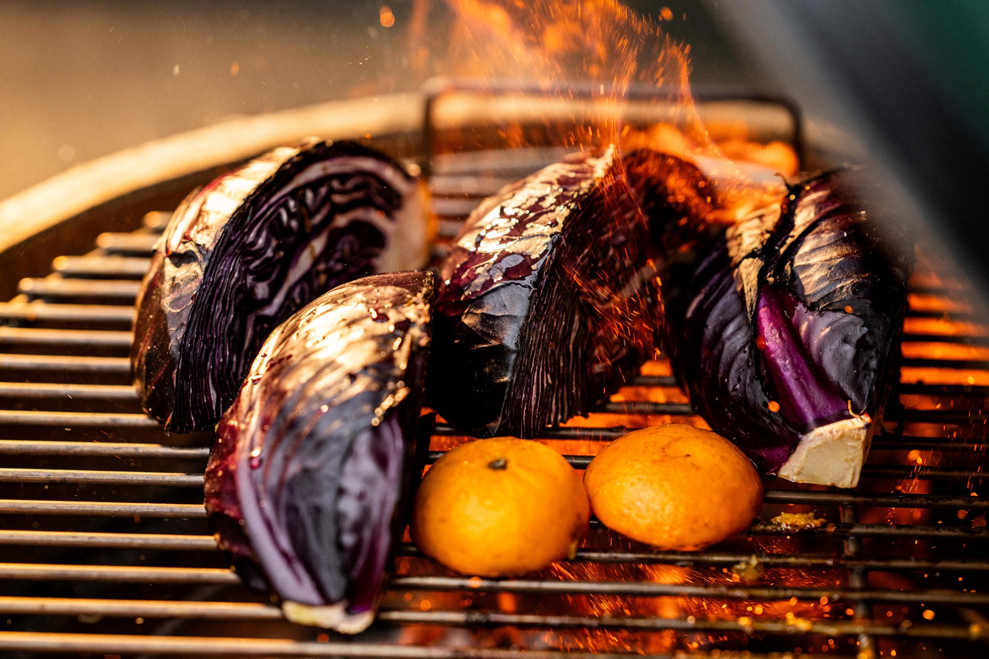 Grilled red cabbage slaw | Tom Booton Christmas Recipe | Big Green Egg