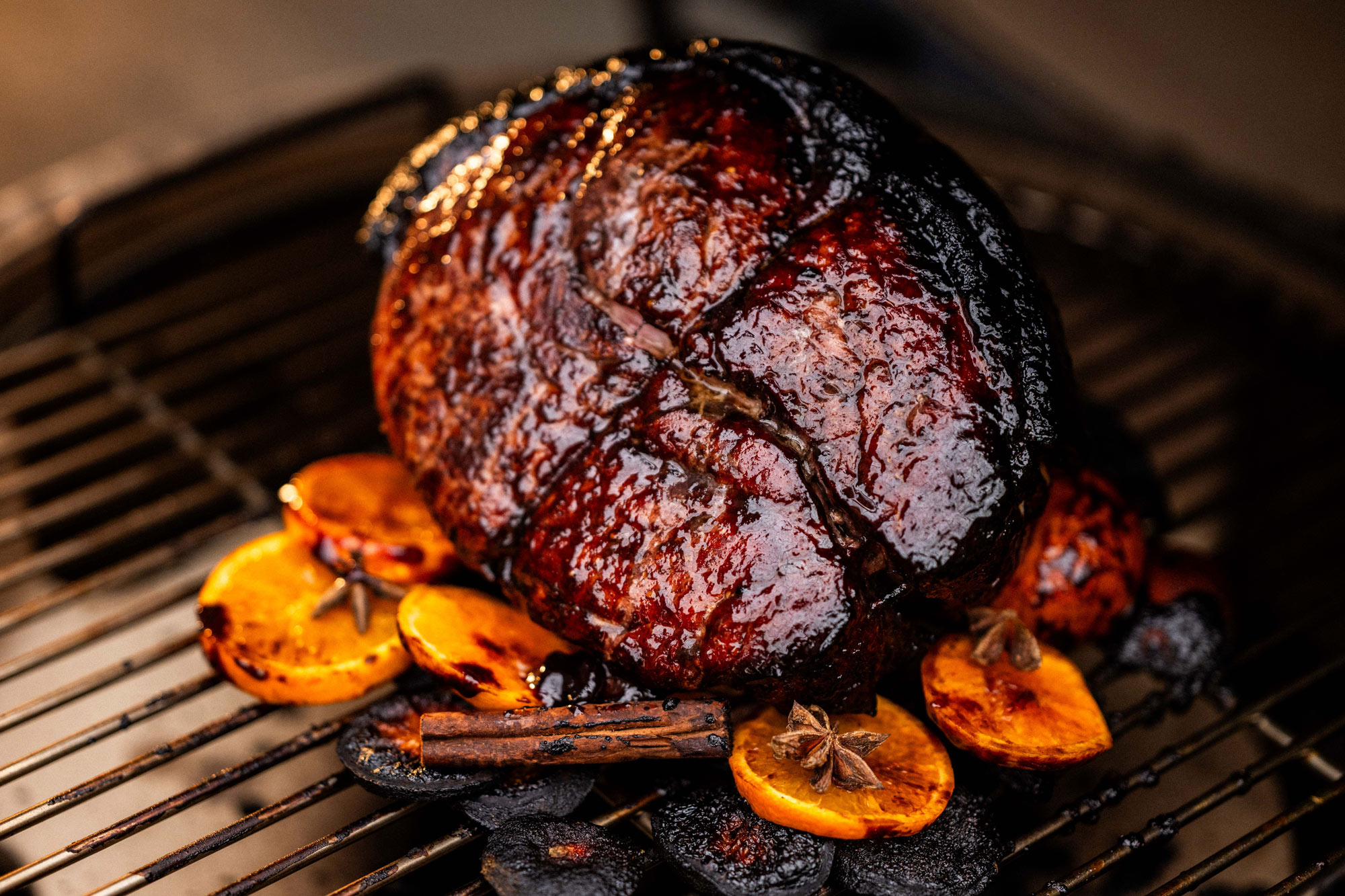 Gammon with Mulled Wine Glaze from Tom Booton at the Grill The Dorchester | Christmas recipes | Pork | Roasting Big Green Egg