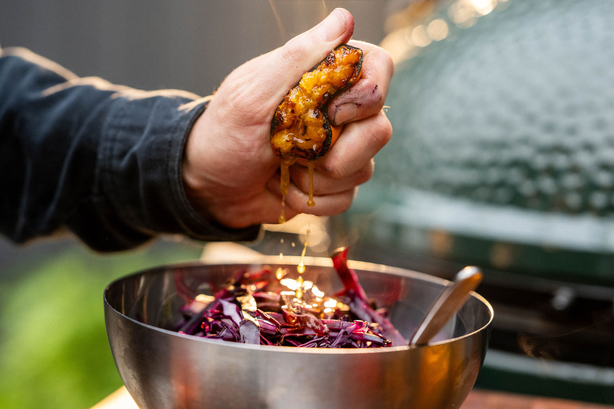 Grilled Red Cabbage Slaw from Tom Booton at the Grill The Dorchester | Christmas recipes | Vegetarian | Roasting Big Green Egg