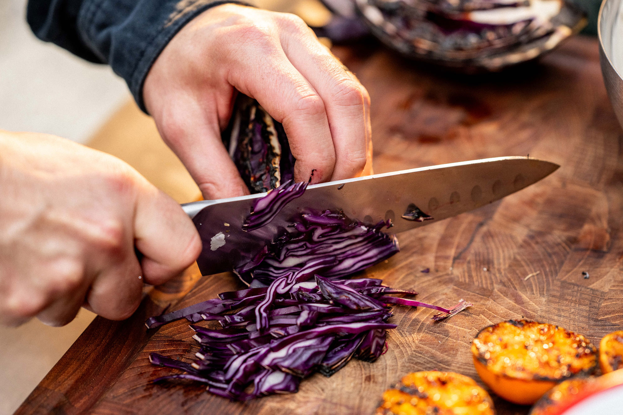 Grilled Red Cabbage Slaw from Tom Booton at the Grill The Dorchester | Christmas recipes | Vegetarian | Roasting Big Green Egg