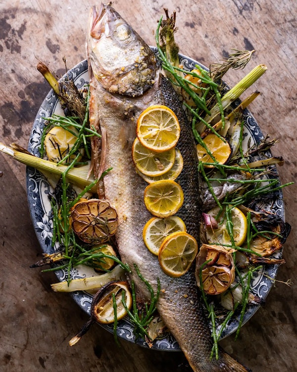 BAKED SEA BASS WITH LEMON AND FENNEL | Tom Aikens | 50 Recipes 50th Anniversary | Big Green Egg