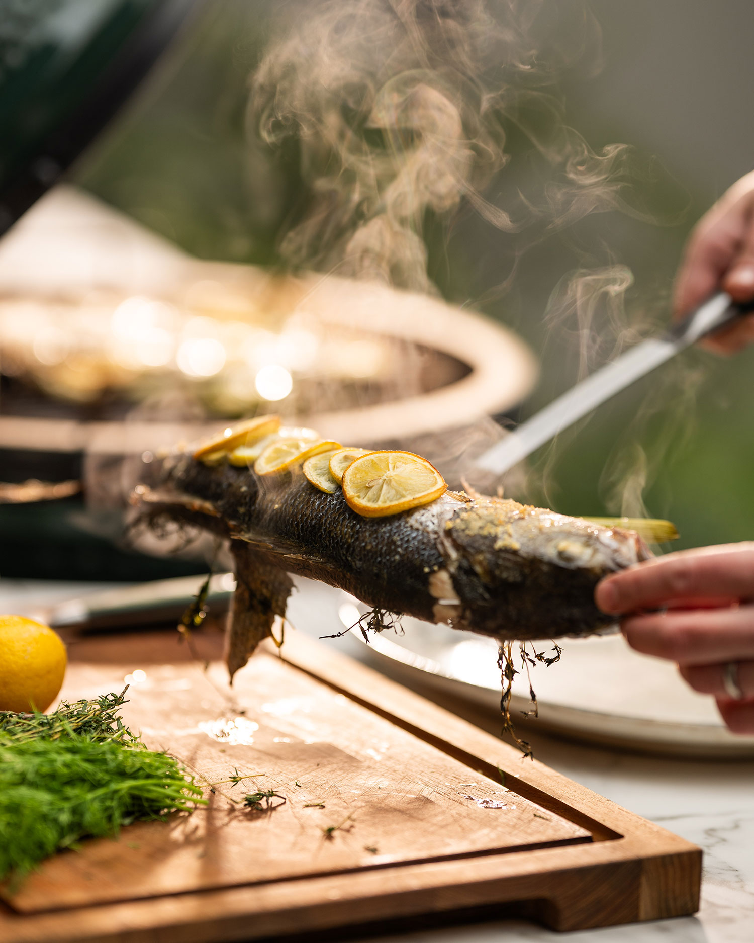 BAKED SEA BASS WITH LEMON AND FENNEL | Tom Aikens | 50 Recipes 50th Anniversary | Big Green Egg