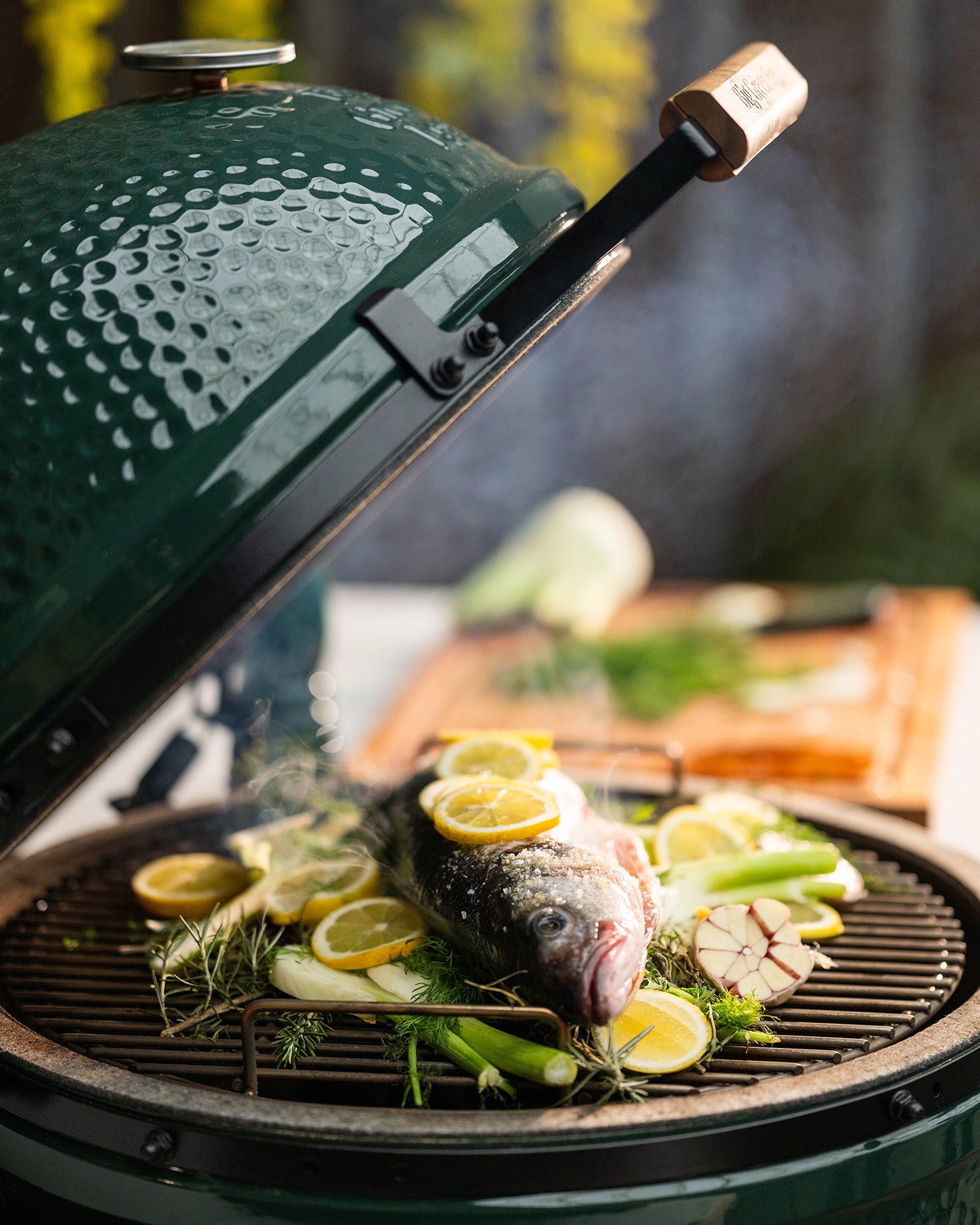 BAKED SEA BASS WITH LEMON AND FENNEL | Tom Aikens | 50 Recipes 50th Anniversary | Big Green Egg