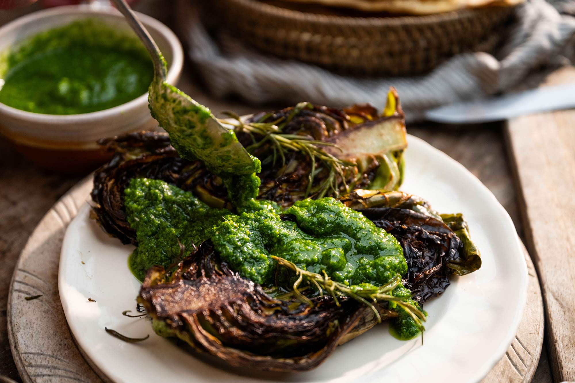 GRILLED HISPI CABBAGE with GREMOLATA  | Tom Aikens | 50 Recipes 50th Anniversary | Big Green Egg