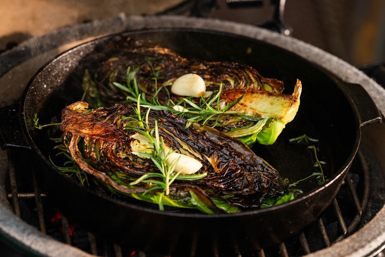 GRILLED HISPI CABBAGE with GREMOLATA  | Tom Aikens | 50 Recipes 50th Anniversary | Big Green Egg