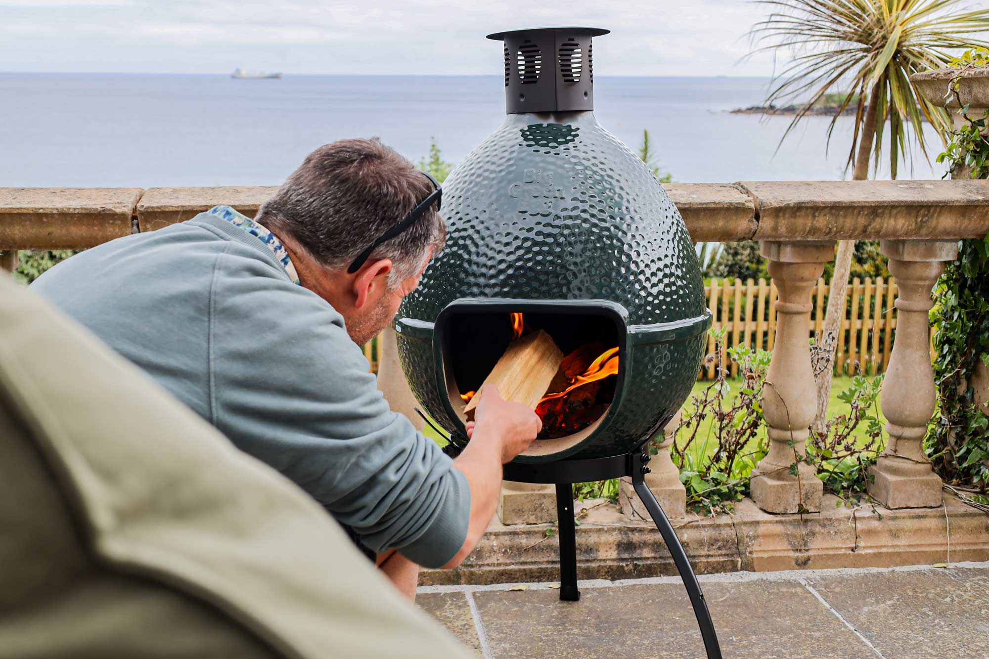 Big Green Egg Chiminea Patio Heater