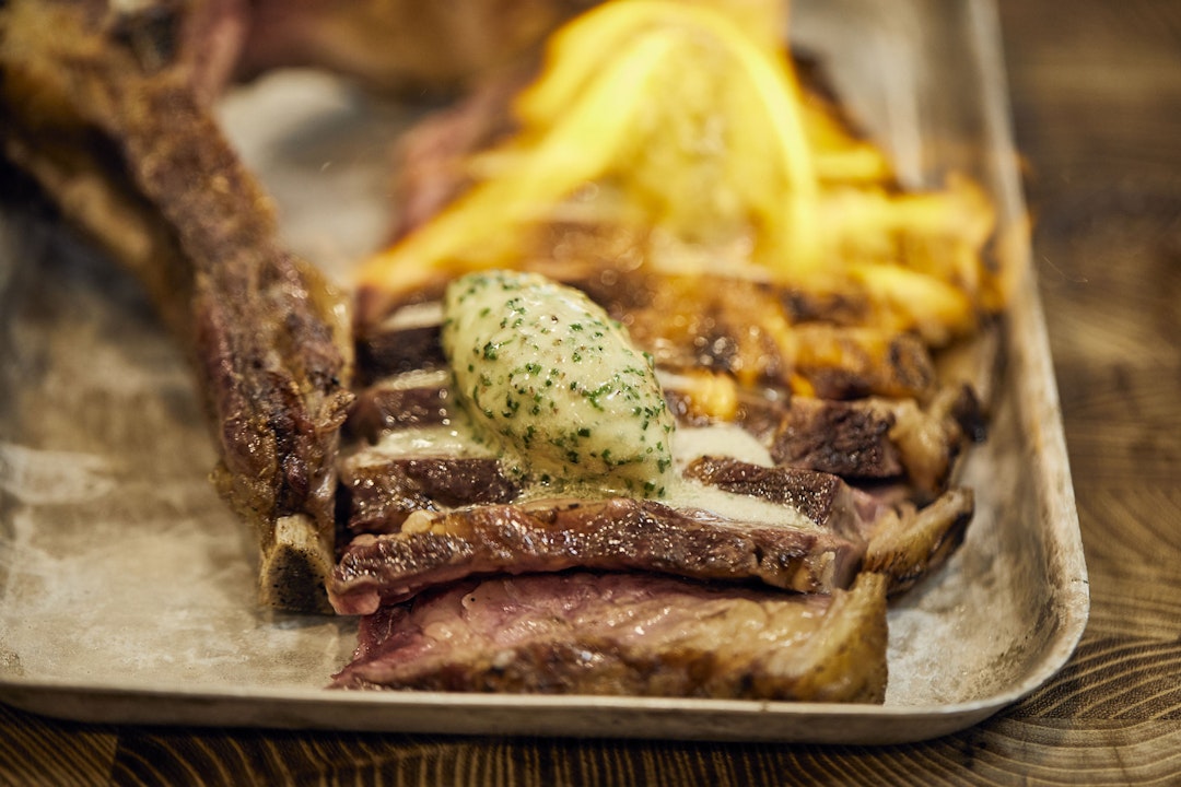 BEEF WING RIB WITH BONE MARROW BUTTER