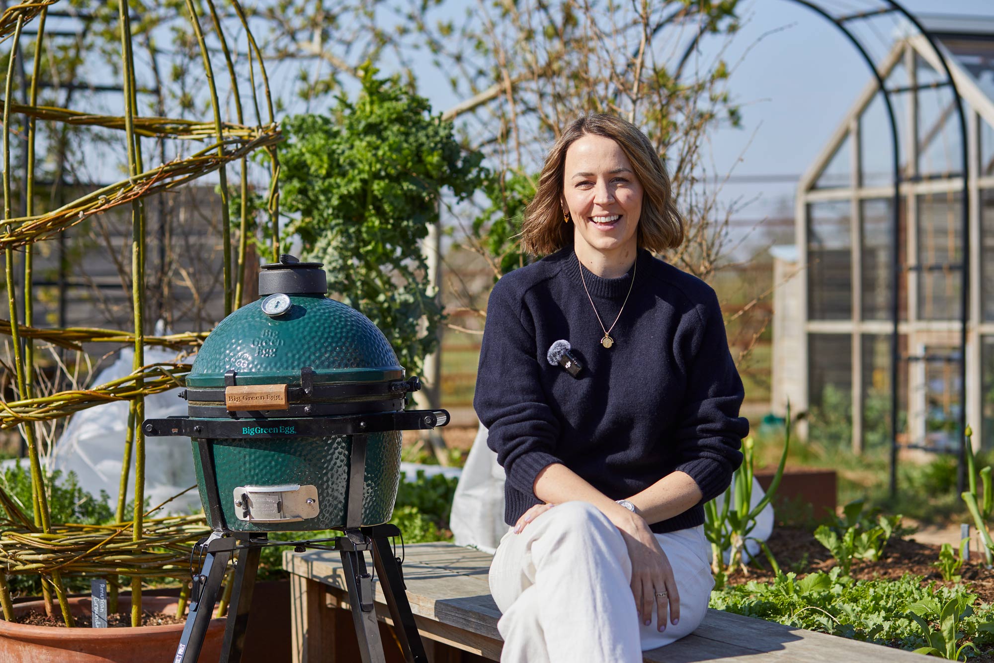 Spiced Chicken with Grilled Courgette, Mediterranean Salad and Tahini Sauce | Pollyanna Wilkinson | EGGspander System recipe | Chicken | Big Green Egg