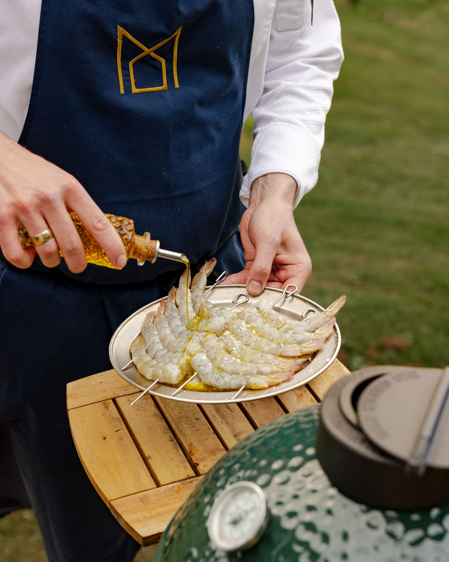 Gochujang Glazed Tiger Prawns and Thai Slaw | Chapel Down & Big Green Egg