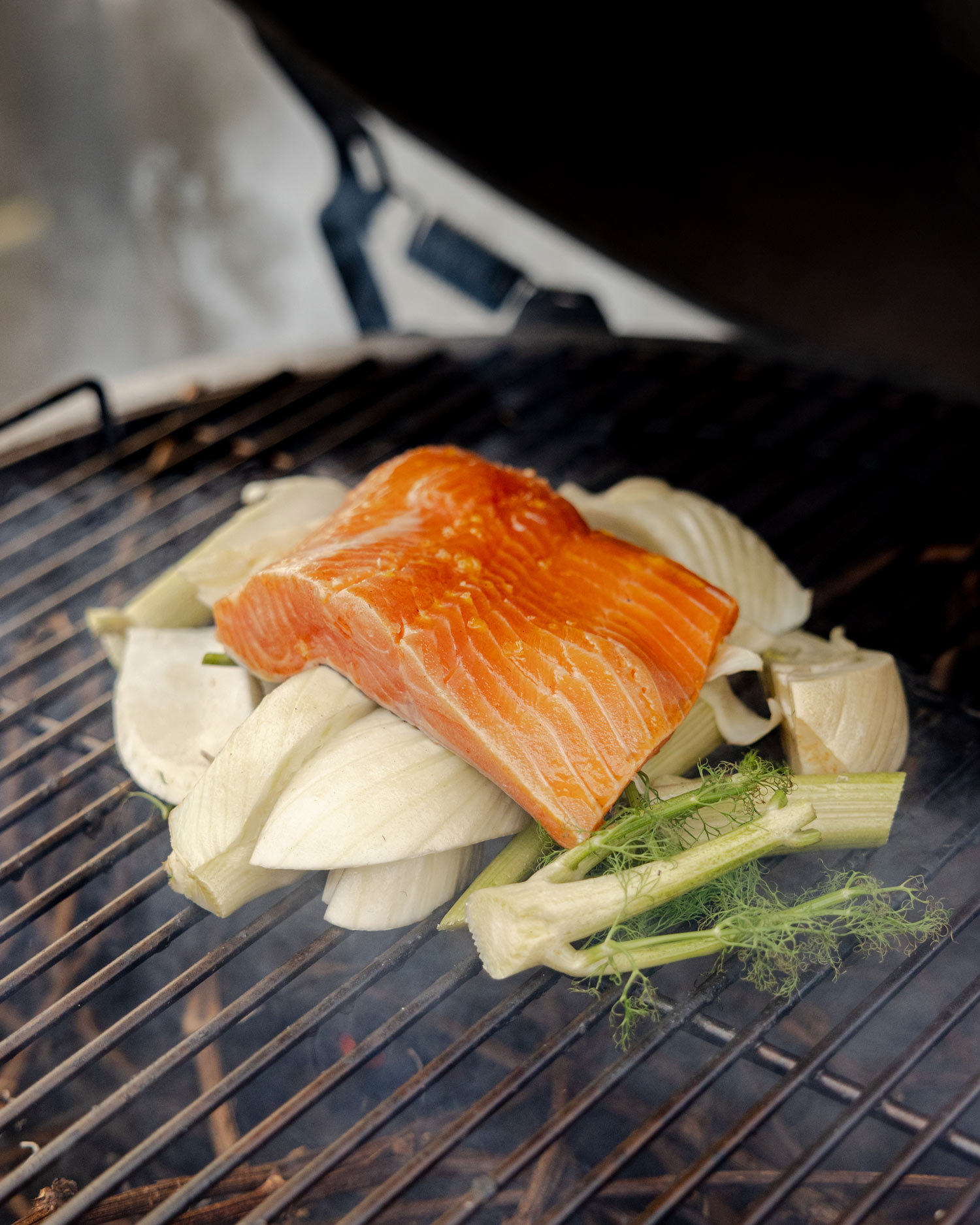 Hot smoked chalk stream trout | Chapel Down & Big Green Egg