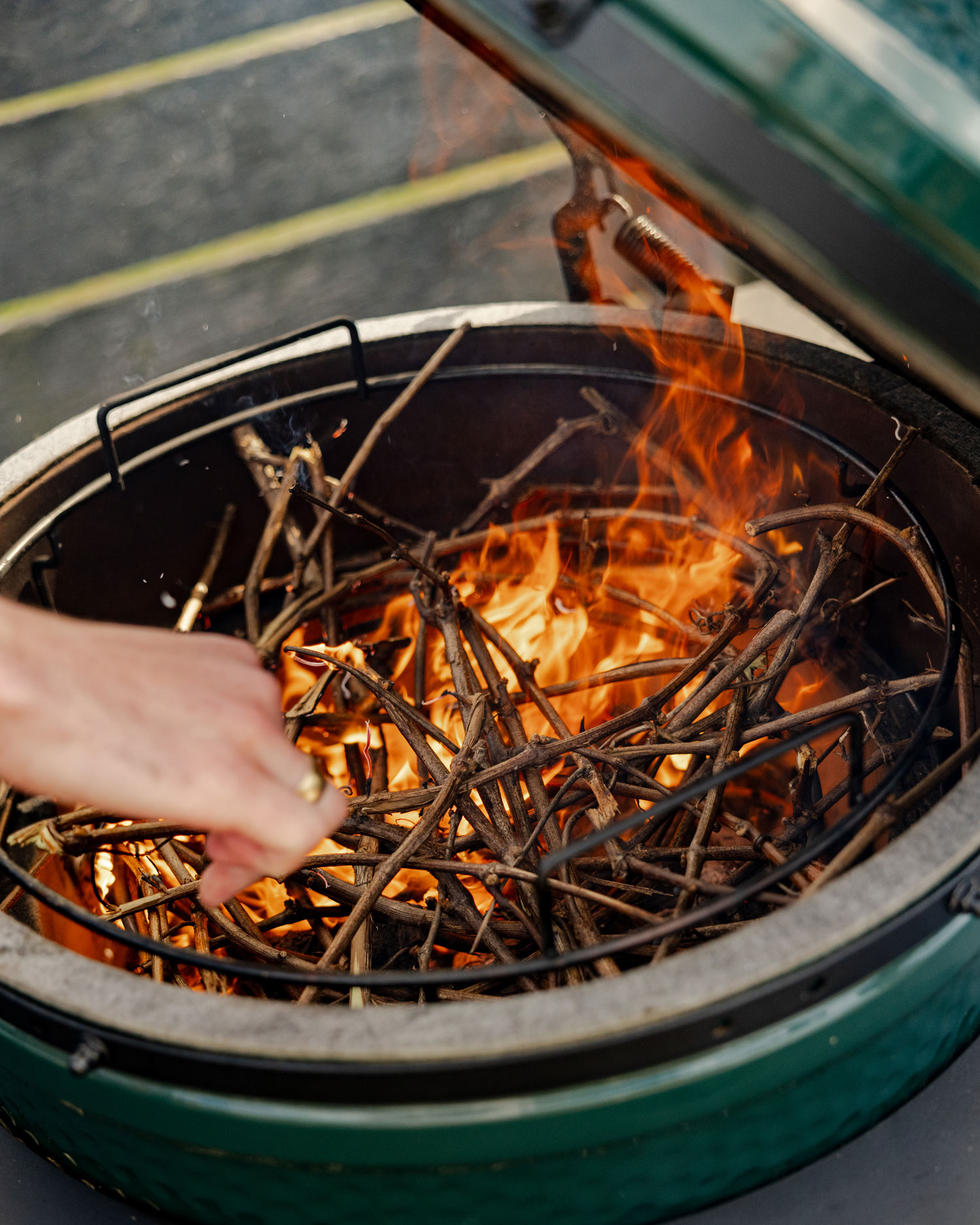 Hot smoked chalk stream trout | Chapel Down & Big Green Egg