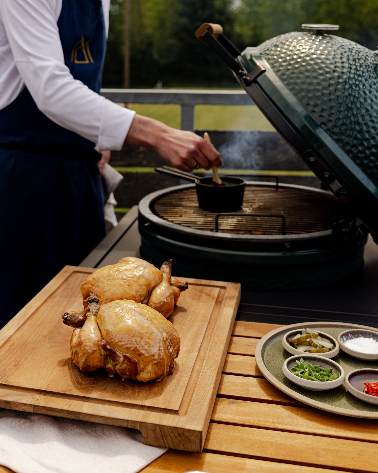 Chicken Satay with Sesame and Pickled Cucumber | Chapel Down & Big Green Egg