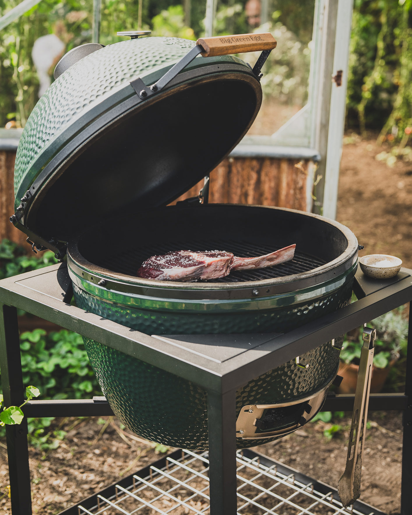 Grilled bream with spring onion chimichurri | Nancarrow Farm | Jackson Bristow | Big Green Egg | Steak | Beef | Grilling