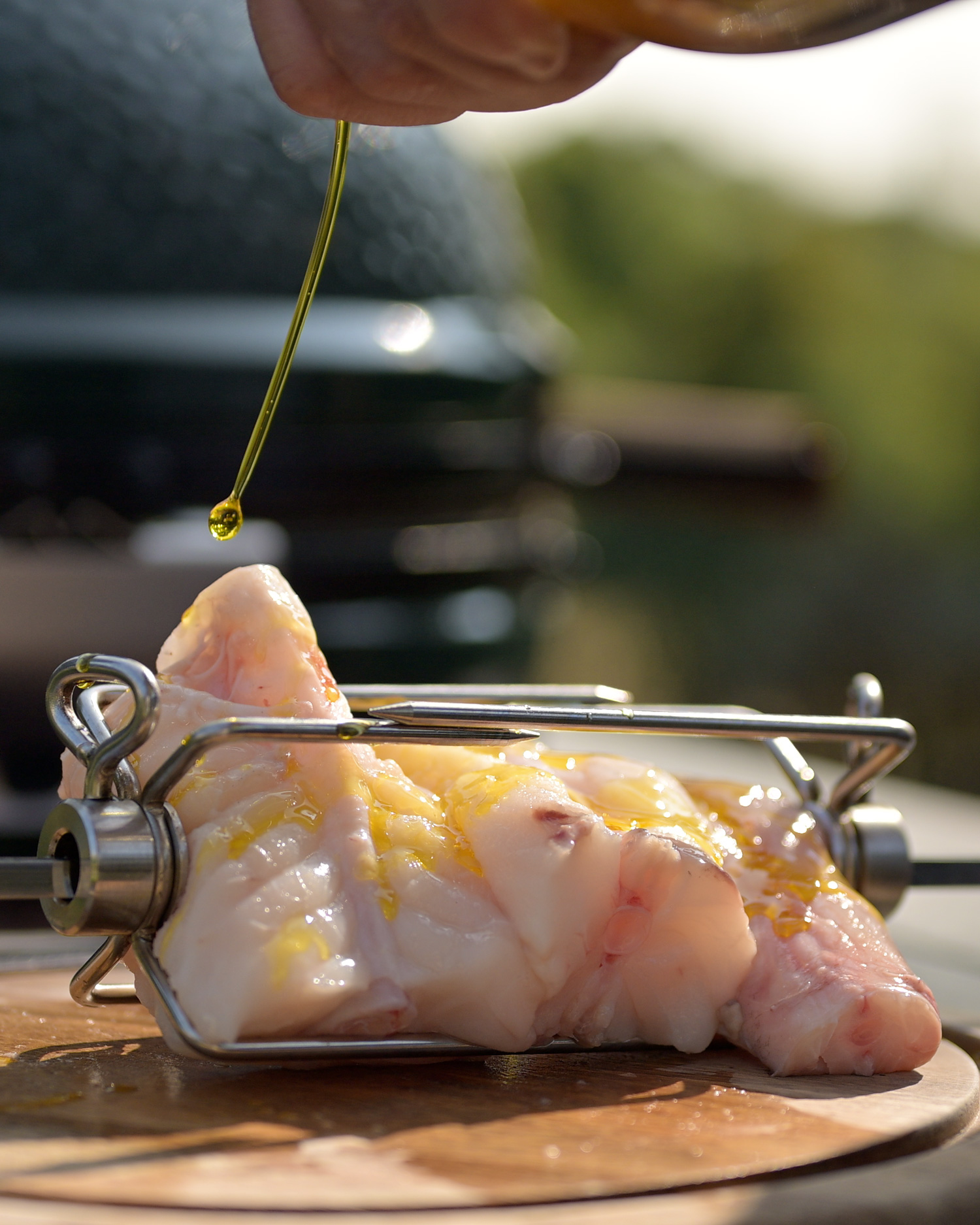 Rotisserie Monkfish & Burnt Cucumber Salad | Rotisserie 2 recipes | Fish | Big Green Egg | The Pig
