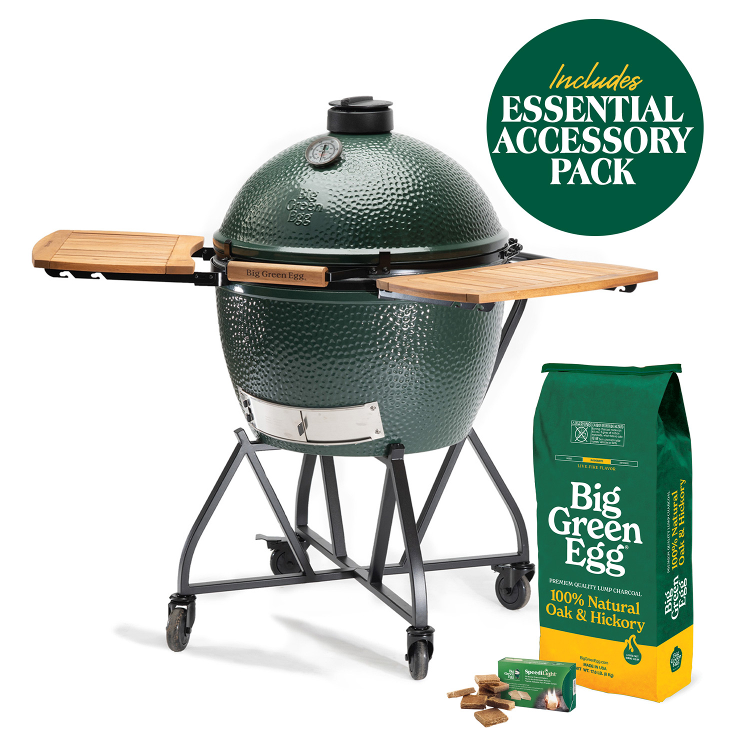 Charcoal BBQ with IntEGGrated Nest with Shelves - XL Barbecue