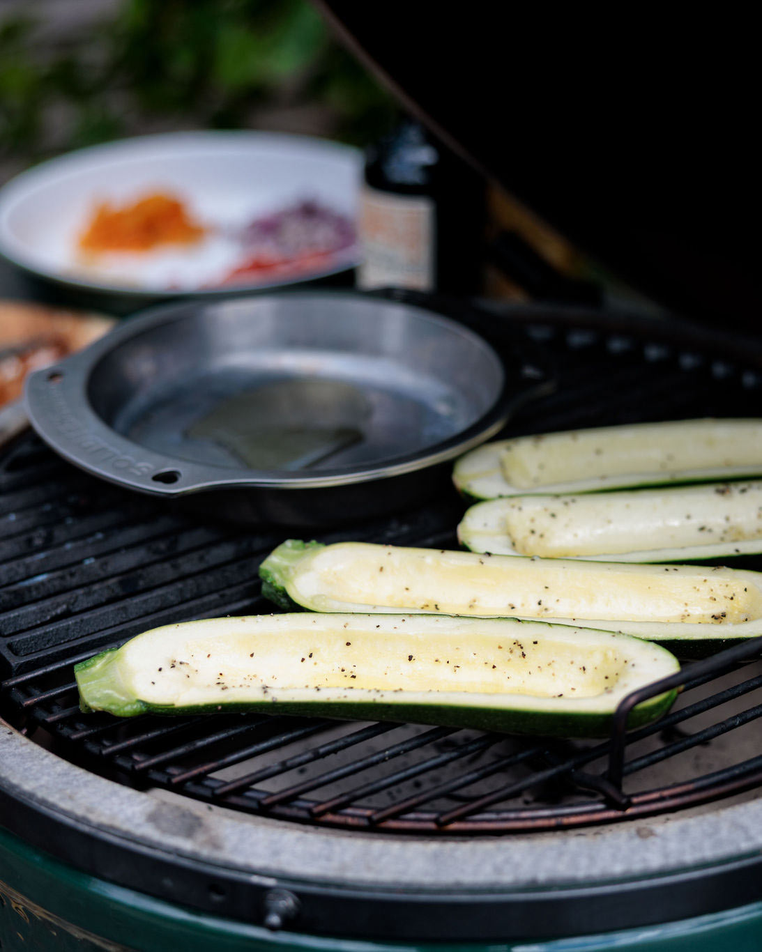 Courgettes Stuffed with Lamb, Harissa and Apricots | Grilling | Eggspander recipes | Lamb | Big Green Egg