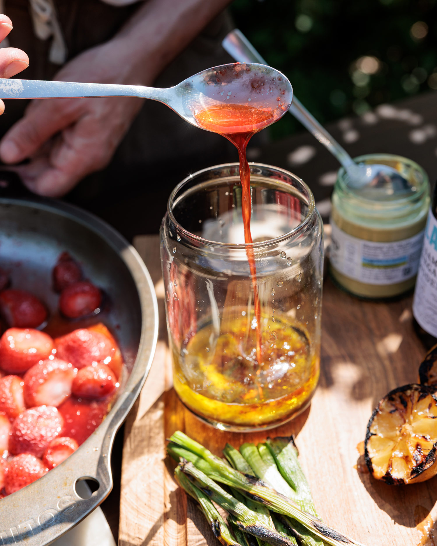 CHARRED STRAWBERRY, BEETROOT, LITTLE GEM & GOAT’S CHEESE SALAD | Recipes | Big Green Egg