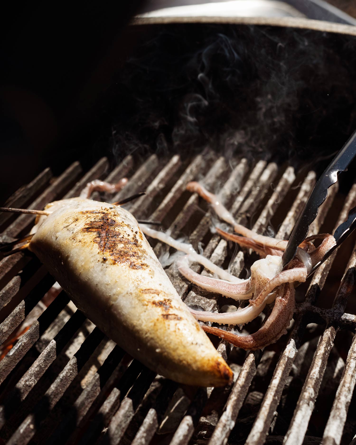 Chargrilled Squid with Tomato Couscous and Shaved Fennel Salad