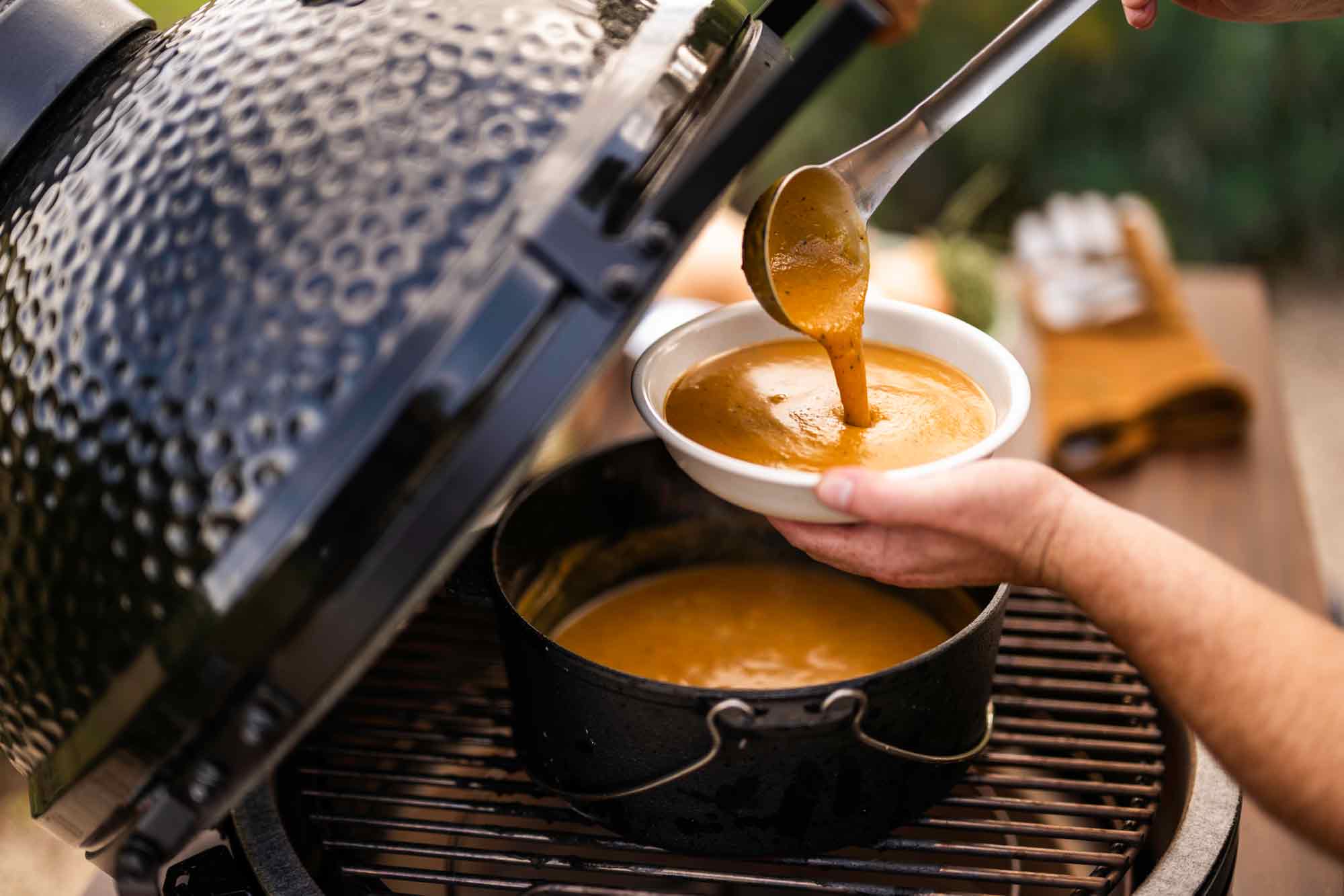 Soup on egg