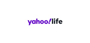 Yahoo Life logo in bold purple and black font on a white background, symbolizing the lifestyle section of the Yahoo online content network.