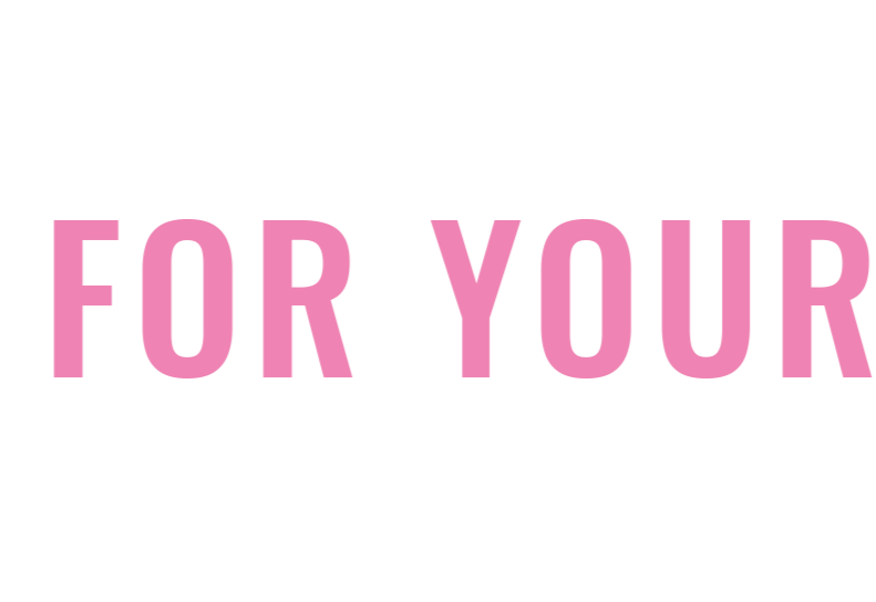 Colorful graphic text announcing "Blooms for Your Bestie" in bold pink and white letters.