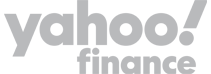 Logo of Yahoo Finance in gray, representing financial news and investment insights online.