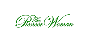 Elegant green script logo of "The Pioneer Woman," showcasing stylish cursive font, captured against a clean white background, reflecting a homey and inviting brand identity.