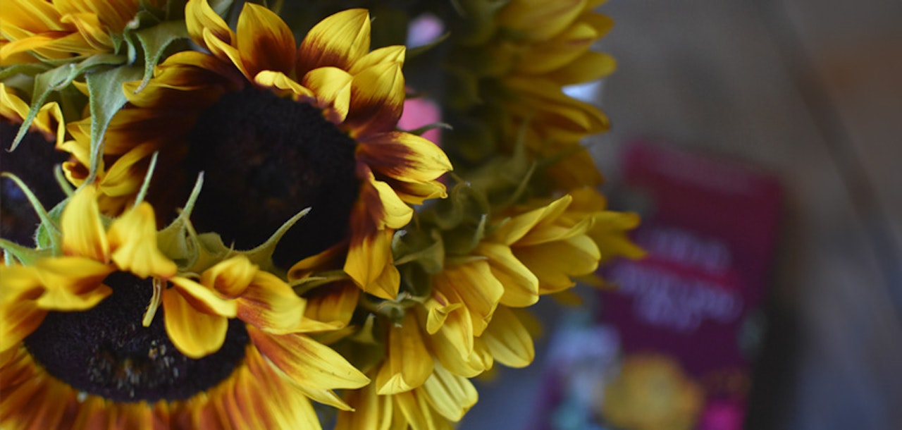 Vibrant bouquet of sunflowers with rich yellow petals, ideal for brightening any space.