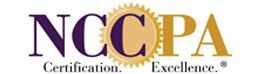 Logo of NCCPA featuring the seal of certification and excellence in a professional design.