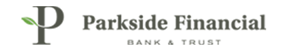 Elegant logo of Parkside Financial Bank & Trust featuring a green leaf design.