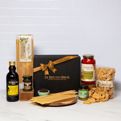 A gourmet pasta gift set featuring premium sauces, oils, and artisan pasta. Perfect for food lovers.