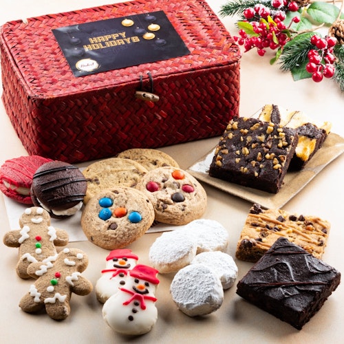 Delicious holiday cookie assortment with festive shapes and flavors, perfect for celebrations.