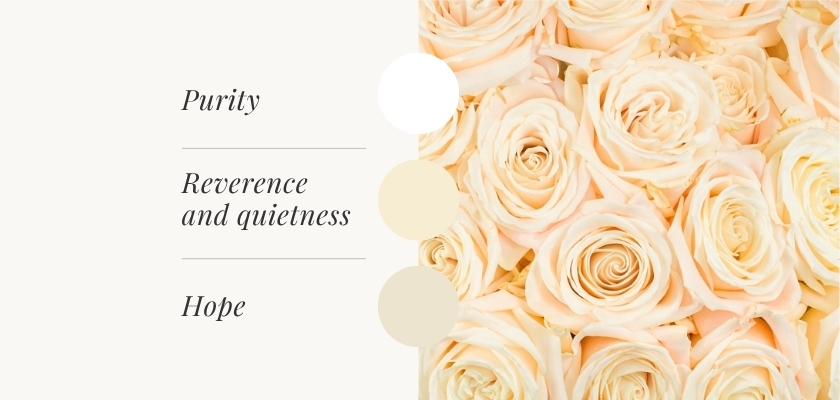Elegant arrangement of soft cream roses symbolizing purity and hope, perfect for any occasion.