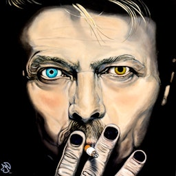 david bowie smoking mural