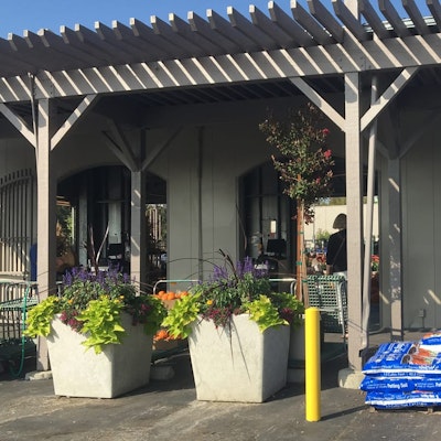 Storefront with flowers