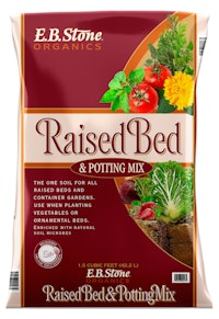 1.5 cuft bag of e.b. stone raised bed and potting mix or soil