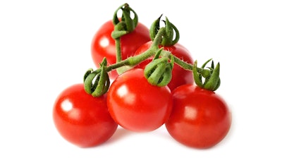 Group of Chadwich cherry tomatoes on the vine