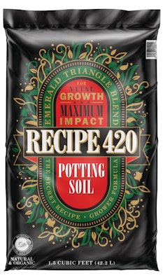 Recipe 420 potting soil in a 1.5 cuft. bag