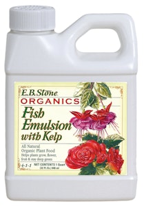 eb stone organics fish emulsion with kelp jug