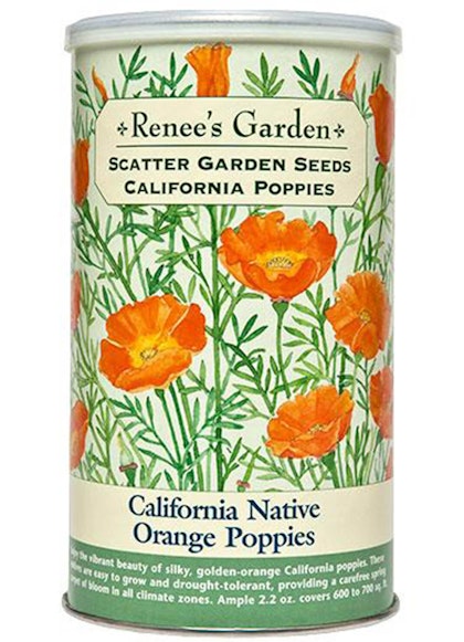 A package of Renee's Garden - Scatter Garden Seeds - California Poppies