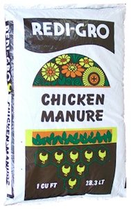 1 cu ft bag of redi-gro chicken manure