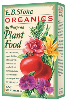 4 lb box of e.b. stone organics all purpose plant food or fertilizer