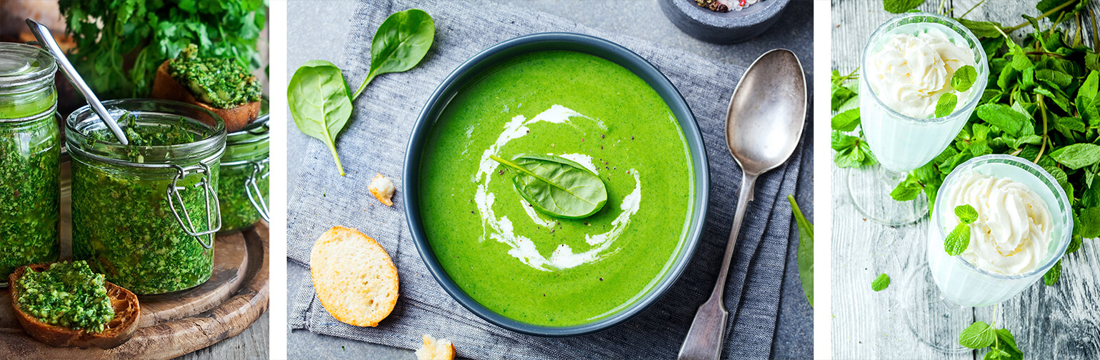 green foods st patricks day pesto soup
