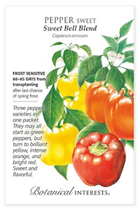 botanical interests pepper sweet sweet bell blend seed packet