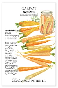 botanical interests carrot rainbow seed packet